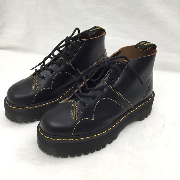 DR. MARTENS Unisex-Adult Black Church Quad Archive Ankle Boot Sz 8 - Picture 4 of 11